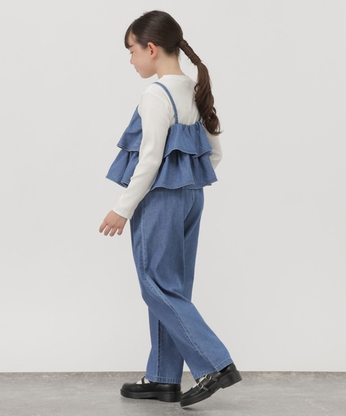 GLOBAL WORK(グローバルワーク)の「トクトクデニム3set長袖/1063438(サロペット/オーバーオール・キッズ・ブラック/ブルー/サックスブルー・160cm/140cm/150cm/130cm)」の22枚目の写真