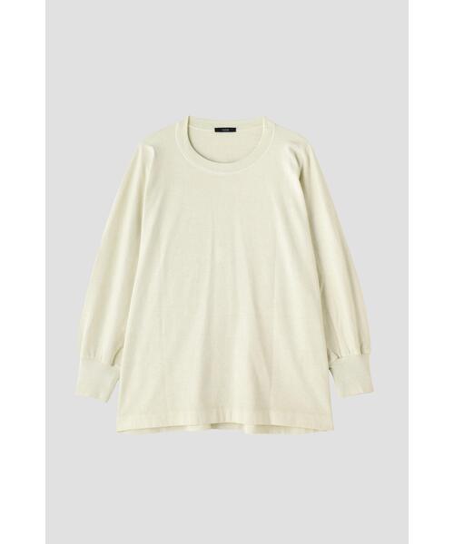 YLEVE(イレーヴ)の「YLEVE / OPEN END COTTON PIGMENT DYE P/O(Tシャツ/カットソー・レディース・レッド/ベージュ/ホワイト/グレー・1)」の4枚目の写真