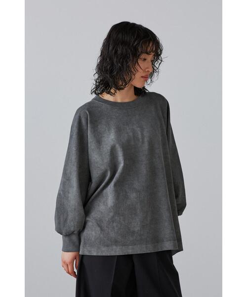 YLEVE(イレーヴ)の「YLEVE / OPEN END COTTON PIGMENT DYE P/O(Tシャツ/カットソー・レディース・レッド/ベージュ/ホワイト/グレー・1)」の3枚目の写真