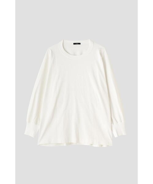 YLEVE(イレーヴ)の「YLEVE / OPEN END COTTON PIGMENT DYE P/O(Tシャツ/カットソー・レディース・レッド/ベージュ/ホワイト/グレー・1)」の2枚目の写真