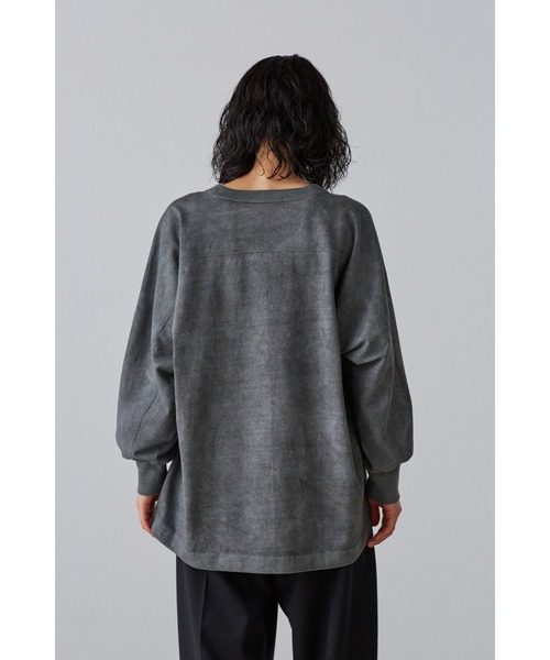 YLEVE(イレーヴ)の「YLEVE / OPEN END COTTON PIGMENT DYE P/O(Tシャツ/カットソー・レディース・レッド/ベージュ/ホワイト/グレー・1)」の8枚目の写真