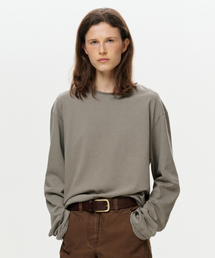 UNISEX ERA ロウエッジ長袖Tシャツ - カーキ