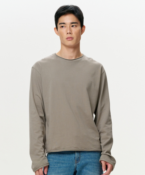 ERA（エラ）の「UNISEX ERA ロウエッジ長袖Tシャツ - カーキ（Tシャツ/カットソー・レディース・その他・SMALL/MEDIUM/LARGE）」の9枚目の写真