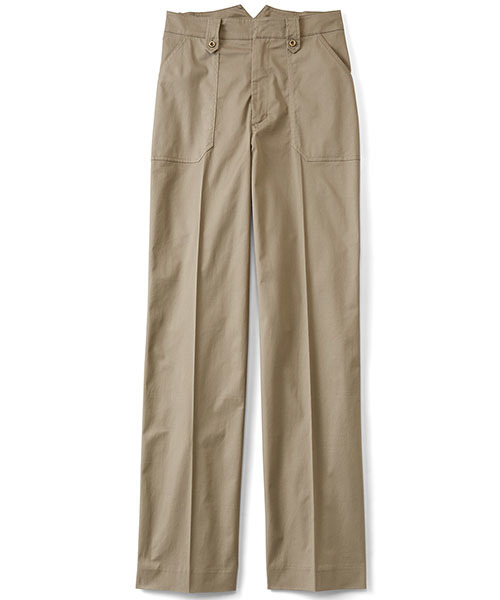 IEDIT(イディット)の「【股下丈が選べる】IEDITレーベルコレクション 微光沢ストレッチギャバでノーブルに仕立てた ほのゆる美脚ストレートのハイライズベイカーパンツ (その他パンツ・レディース・ネイビー/ベージュ・10/1/13/16/3/8/6/12/7/9/11/14/15 /5/4/2)」の16枚目の写真