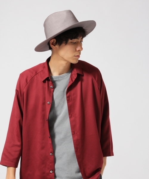 HARE（ハレ）の「サテンシャツ(HARE)（シャツ/ブラウス・メンズ・ライトブラウン/ボルドー/ブラック・SMALL/MEDIUM）」の3枚目の写真
