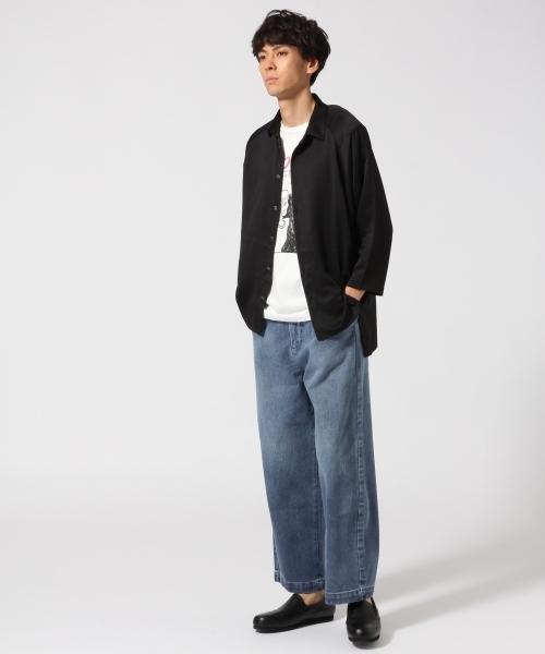 HARE（ハレ）の「サテンシャツ(HARE)（シャツ/ブラウス・メンズ・ライトブラウン/ボルドー/ブラック・SMALL/MEDIUM）」の8枚目の写真