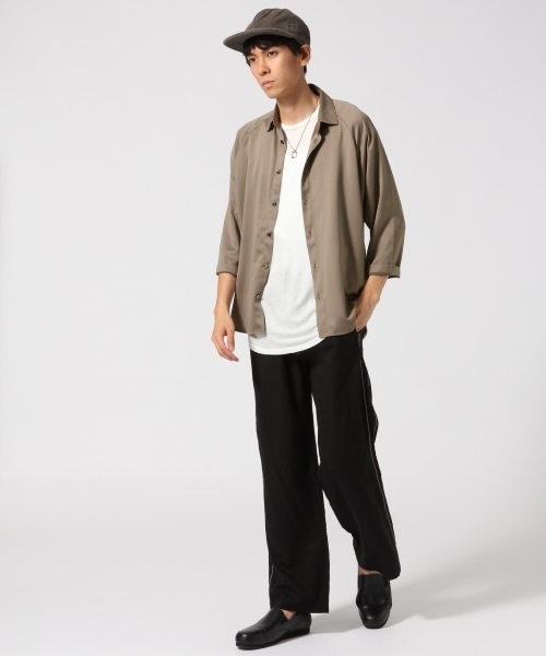 HARE（ハレ）の「サテンシャツ(HARE)（シャツ/ブラウス・メンズ・ライトブラウン/ボルドー/ブラック・SMALL/MEDIUM）」の9枚目の写真