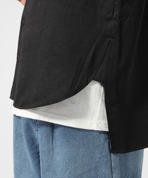 HARE（ハレ）の「サテンシャツ(HARE)（シャツ/ブラウス・メンズ・ライトブラウン/ボルドー/ブラック・SMALL/MEDIUM）」の6枚目の写真