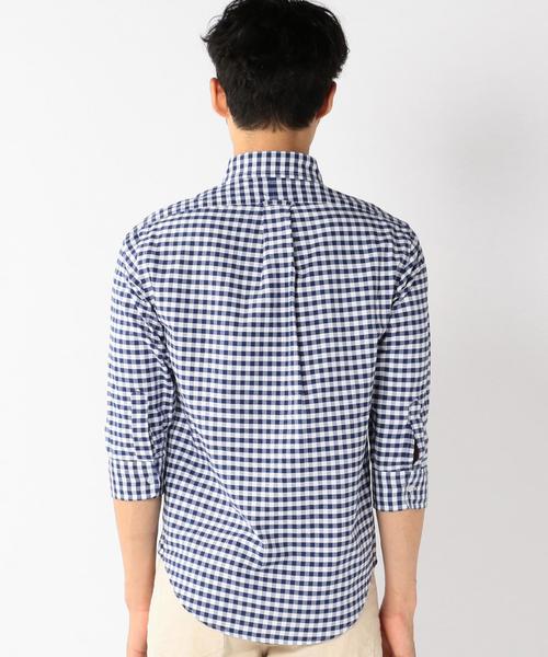 coen（コーエン）の「ギンガムチェックオックス7分袖シャツ（シャツ/ブラウス・メンズ・ケリー/ネイビー・MEDIUM/SMALL/LARGE/X-LARGE/X-SMALL）」の9枚目の写真