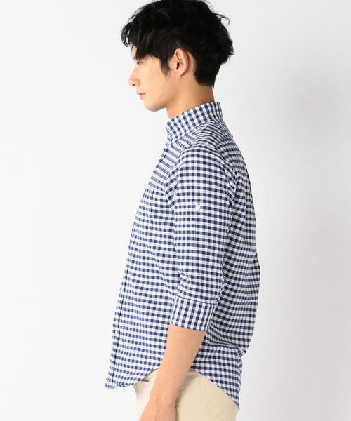 coen（コーエン）の「ギンガムチェックオックス7分袖シャツ（シャツ/ブラウス・メンズ・ケリー/ネイビー・MEDIUM/SMALL/LARGE/X-LARGE/X-SMALL）」の11枚目の写真