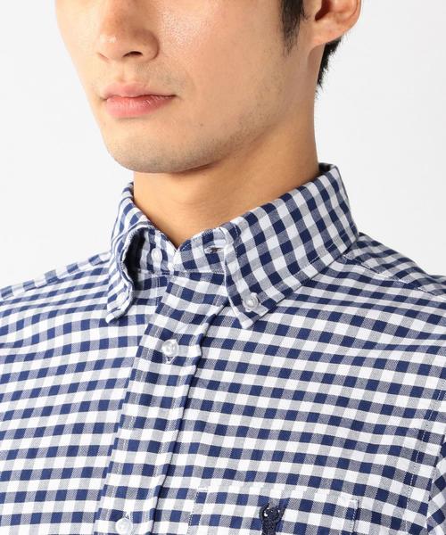 coen（コーエン）の「ギンガムチェックオックス7分袖シャツ（シャツ/ブラウス・メンズ・ケリー/ネイビー・MEDIUM/SMALL/LARGE/X-LARGE/X-SMALL）」の13枚目の写真
