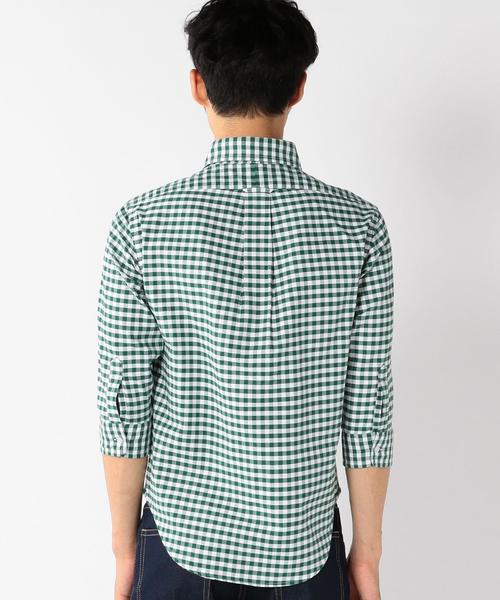 coen（コーエン）の「ギンガムチェックオックス7分袖シャツ（シャツ/ブラウス・メンズ・ケリー/ネイビー・MEDIUM/SMALL/LARGE/X-LARGE/X-SMALL）」の7枚目の写真