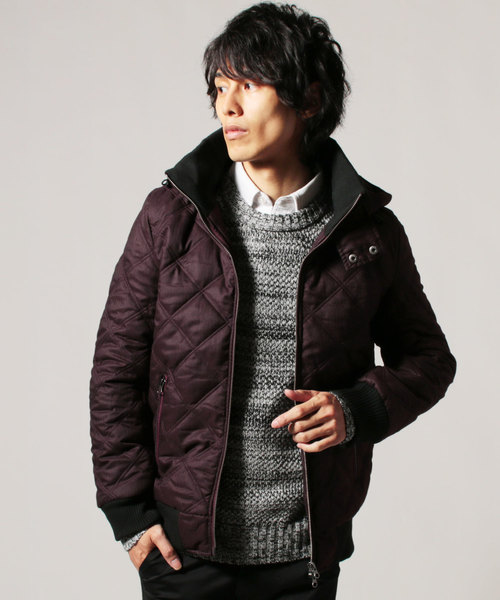 THE CASUAL（カジュアル）の「シンサレート中綿素材 ダイヤキルティング 取り外し可能フード付き ジャケット（ダウンジャケット/コート・メンズ・チャコールグレー/ブラック/ネイビー/ワイン/カーキ/ヘザーグレー/グレー系その他/ブラック系その他・M/L/XL/S）」の8枚目の写真
