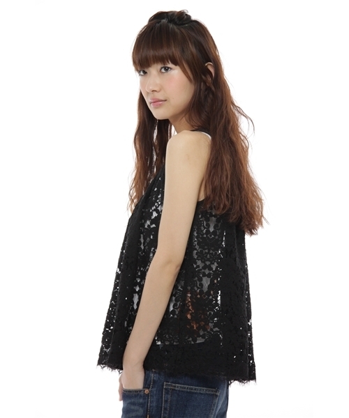 UNITED ARROWS（ユナイテッドアローズ）の「UA C/N レース キャミ（シャツ/ブラウス・レディース・ブラック/ナチュラル・フリー）」の7枚目の写真