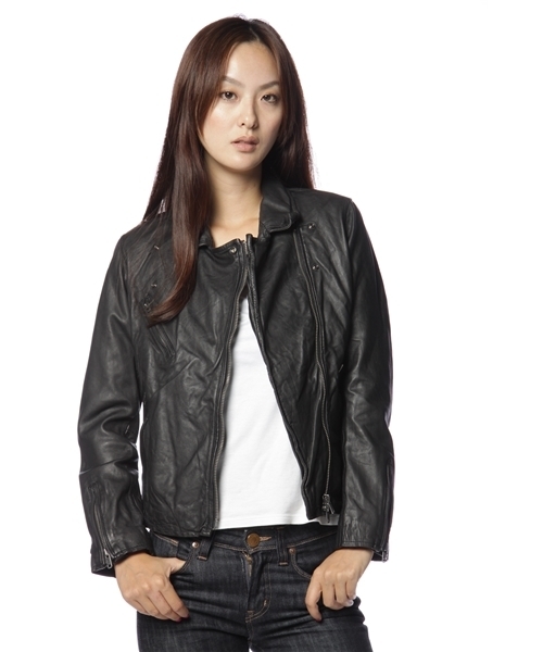 AMERICAN RAG CIE（アメリカンラグシー）の「213-ABZ-L102-BL011（ライダースジャケット・レディース・ブラック・0/1）」の4枚目の写真