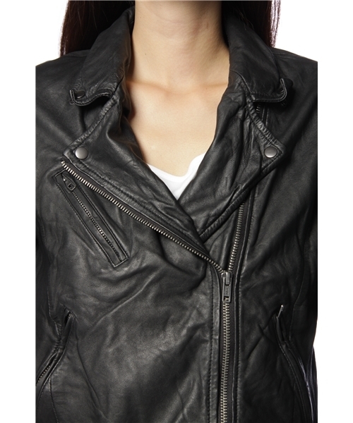 AMERICAN RAG CIE（アメリカンラグシー）の「213-ABZ-L102-BL011（ライダースジャケット・レディース・ブラック・0/1）」の5枚目の写真