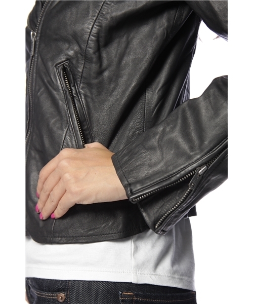 AMERICAN RAG CIE（アメリカンラグシー）の「213-ABZ-L102-BL011（ライダースジャケット・レディース・ブラック・0/1）」の6枚目の写真