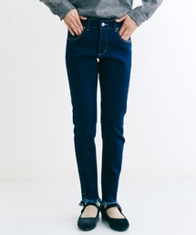 MERLOT | デニムストレッチスキニーカットオフフリンジパンツ641-8527(デニムパンツ)