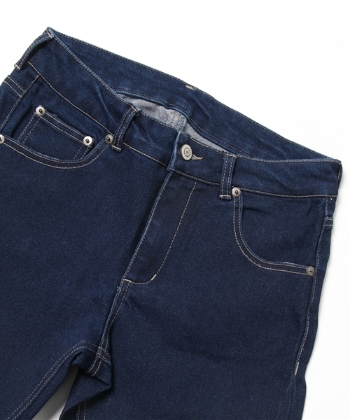 MERLOT（メルロー）の「デニムストレッチスキニーカットオフフリンジパンツ641-8527（デニムパンツ・レディース・ネイビー/ブルー・FREE）」の3枚目の写真