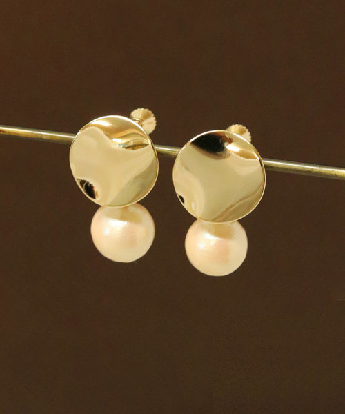 florist（フローリスト）の「プレーン＆ヘアラインプレートコットンパールピアス/イヤリング（ピアス（両耳用）・レディース・その他1/その他2/その他3/その他4/その他8/その他6/その他7/その他5/その他16/その他17/その他18/その他11/その他12/その他13/その他14/その他15・FREE）」の7枚目の写真