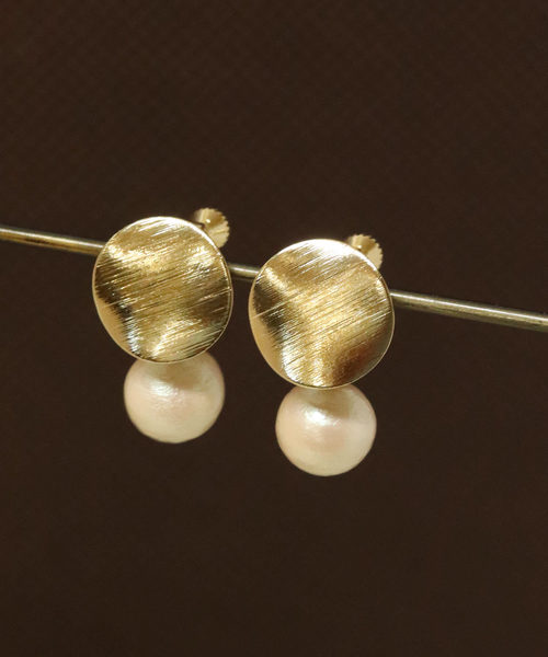 florist（フローリスト）の「プレーン＆ヘアラインプレートコットンパールピアス/イヤリング（ピアス（両耳用）・レディース・その他1/その他2/その他3/その他4/その他8/その他6/その他7/その他5/その他16/その他17/その他18/その他11/その他12/その他13/その他14/その他15・FREE）」の8枚目の写真