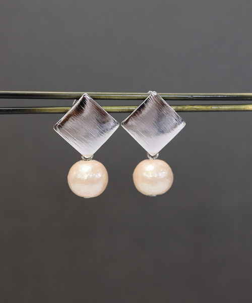 florist（フローリスト）の「プレーン＆ヘアラインプレートコットンパールピアス/イヤリング（ピアス（両耳用）・レディース・その他1/その他2/その他3/その他4/その他8/その他6/その他7/その他5/その他16/その他17/その他18/その他11/その他12/その他13/その他14/その他15・FREE）」の10枚目の写真