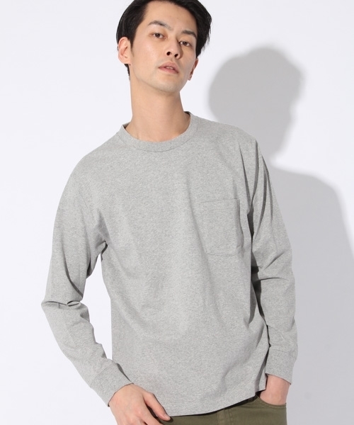 niko and...（ニコアンド）の「NUSAコットンロングスリーブTシャツ（Tシャツ/カットソー・メンズ・ホワイト/グレー/ネイビー/レッド・MEDIUM/LARGE）」の4枚目の写真