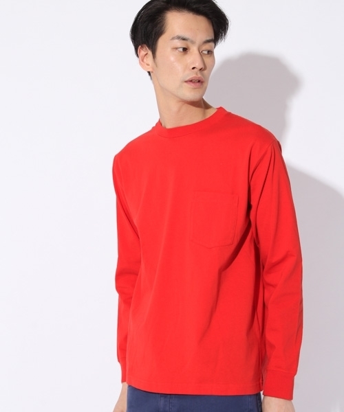 niko and...（ニコアンド）の「NUSAコットンロングスリーブTシャツ（Tシャツ/カットソー・メンズ・ホワイト/グレー/ネイビー/レッド・MEDIUM/LARGE）」の2枚目の写真