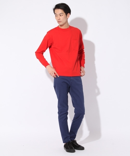 niko and...（ニコアンド）の「NUSAコットンロングスリーブTシャツ（Tシャツ/カットソー・メンズ・ホワイト/グレー/ネイビー/レッド・MEDIUM/LARGE）」の15枚目の写真