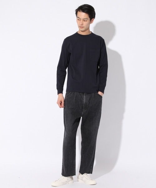 niko and...（ニコアンド）の「NUSAコットンロングスリーブTシャツ（Tシャツ/カットソー・メンズ・ホワイト/グレー/ネイビー/レッド・MEDIUM/LARGE）」の7枚目の写真