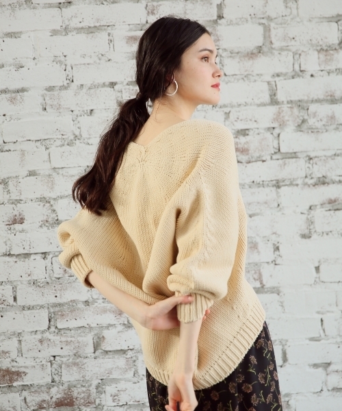 A part by（アパートバイ）の「3GACホールガーメントVPO 780421（ニット/セーター・レディース・アイボリー/グレー/ベージュ/ネイビー・FREE）」の17枚目の写真