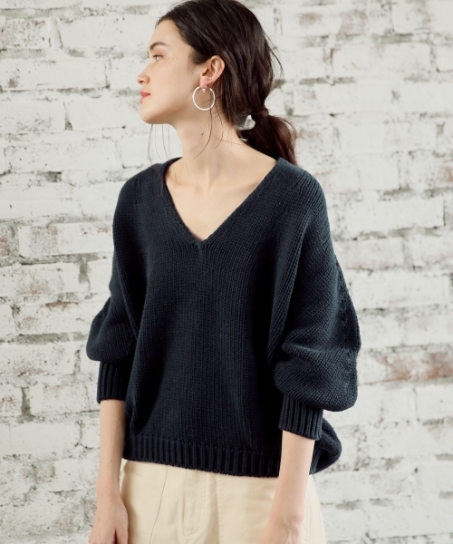 A part by（アパートバイ）の「3GACホールガーメントVPO 780421（ニット/セーター・レディース・アイボリー/グレー/ベージュ/ネイビー・FREE）」の6枚目の写真