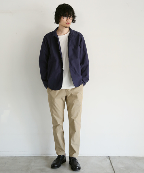 quadro（クオドロ）の「綿麻タイプライターシャツジャケット（シャツ/ブラウス・メンズ・ブルー/ネイビー・MEDIUM/LARGE）」の7枚目の写真