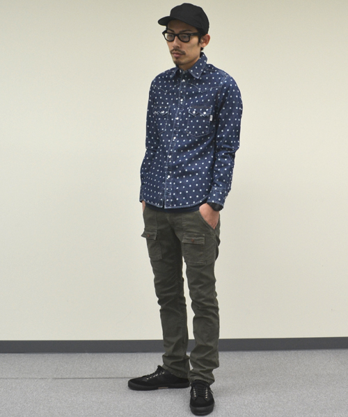 AMERICAN RAG CIE（アメリカンラグシー）の「AMERICAN RAG CIE&Magine COMMONWARE ドットデニムウエスタンシャツ / 107-AMG-1241-604AMG（シャツ/ブラウス・メンズ・ブルー/ネイビー・44/46/48）」の6枚目の写真