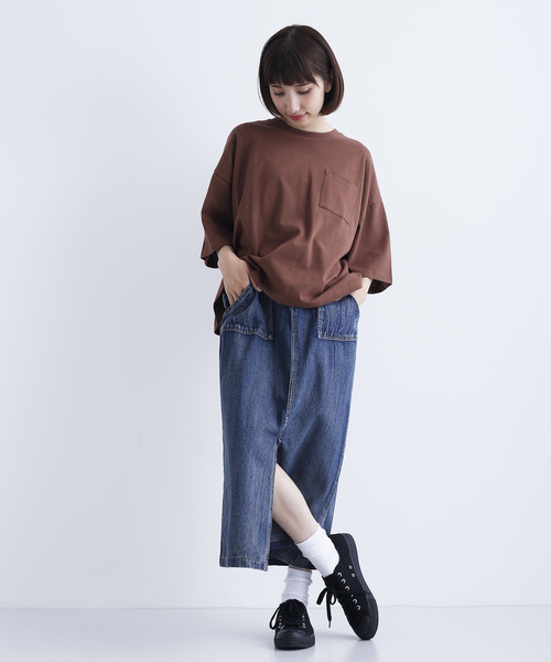 MERLOT(メルロー)の「ベイカーデニムスカート2712(デニムスカート・レディース・ネイビー/ブルー・FREE)」の9枚目の写真