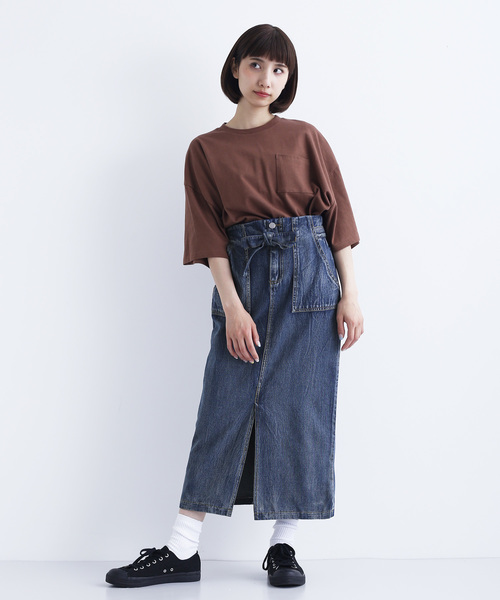 MERLOT(メルロー)の「ベイカーデニムスカート2712(デニムスカート・レディース・ネイビー/ブルー・FREE)」の17枚目の写真