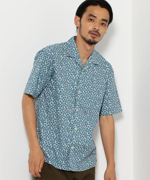 green label relaxing(グリーンレーベルリラクシング)の「CM リバティ オープンカラー シャツ 半袖 Ⅱ(シャツ/ブラウス・メンズ・ライトブルー/ケリー/ベージュ・MEDIUM/SMALL/LARGE)」の3枚目の写真