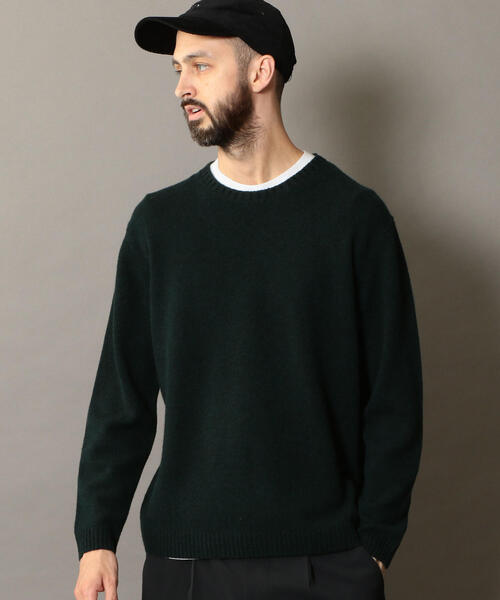 BEAUTY&YOUTH UNITED ARROWS(ビューティーアンドユースユナイテッドアローズ)の「BY スーパージーロン ウール ニット(ニット/セーター・メンズ・ブラック/ライトグレー/オフホワイト/ダークグリーン/ベージュ/レッド・LARGE/MEDIUM/X-LARGE/SMALL)」の5枚目の写真