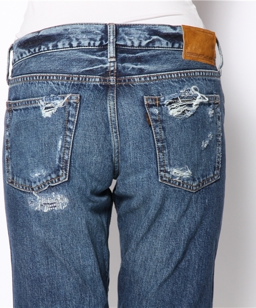 goa（ゴア）の「13ozデニムブロークンボーイズパンツ（デニムパンツ・レディース・ブラック/インディゴブルー・SMALL/MEDIUM）」の7枚目の写真