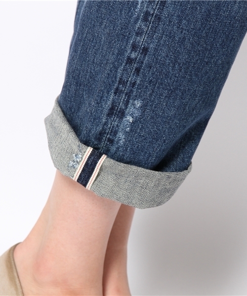 goa（ゴア）の「13ozデニムブロークンボーイズパンツ（デニムパンツ・レディース・ブラック/インディゴブルー・SMALL/MEDIUM）」の9枚目の写真