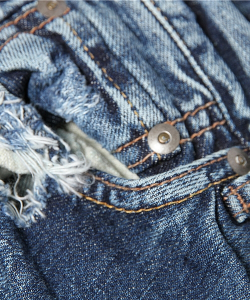 goa（ゴア）の「13ozデニムブロークンボーイズパンツ（デニムパンツ・レディース・ブラック/インディゴブルー・SMALL/MEDIUM）」の12枚目の写真