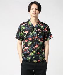 総柄オープンカラー開襟アロハシャツビジネスカジュアル