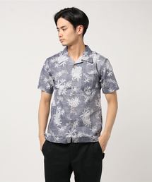総柄オープンカラー開襟アロハシャツビジネスカジュアル