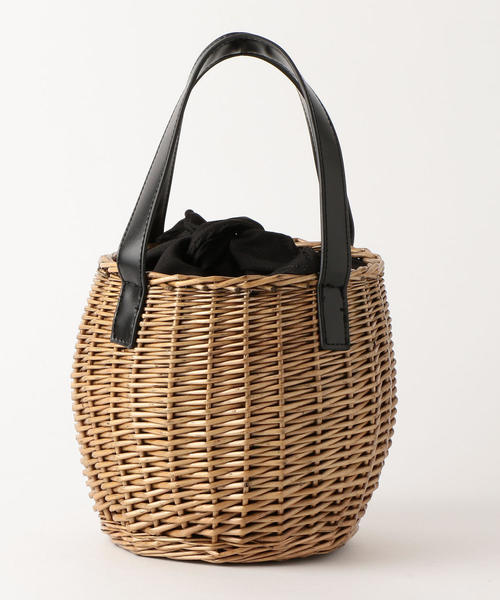green label relaxing（グリーンレーベルリラクシング）の「SC ツツガタ かごバッグ（かごバッグ・レディース・ブラック/ブラウン・FREE）」の5枚目の写真