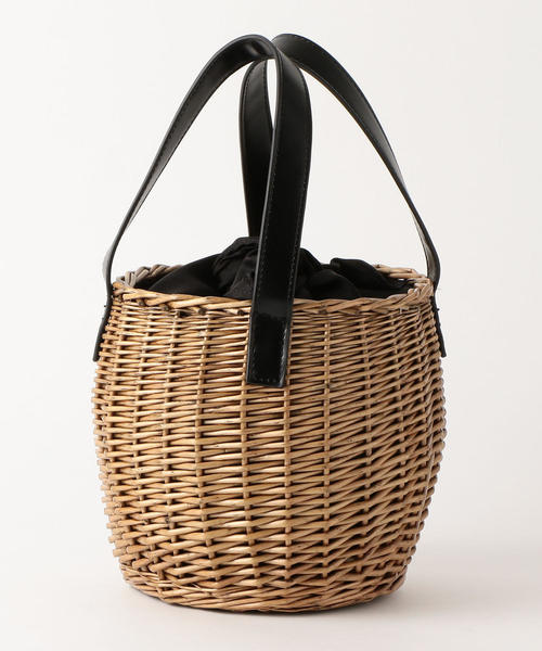 green label relaxing（グリーンレーベルリラクシング）の「SC ツツガタ かごバッグ（かごバッグ・レディース・ブラック/ブラウン・FREE）」の6枚目の写真