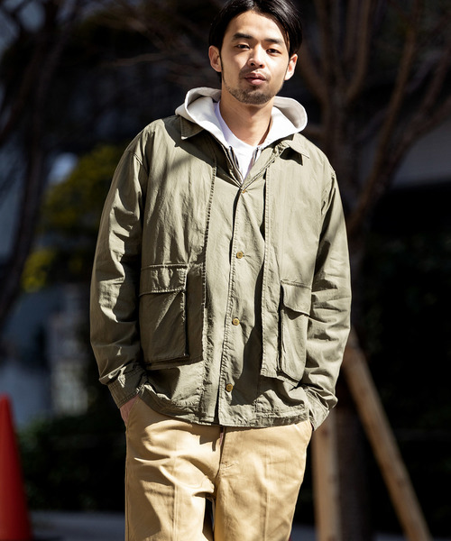 REMI RELIEF(レミレリーフ)の「REMI RELIEF/レミレリーフ 高密度ダンプレイヤードシャツ(シャツ/ブラウス・メンズ・ベージュ/カーキ/オフホワイト/ネイビー・M/L)」の20枚目の写真