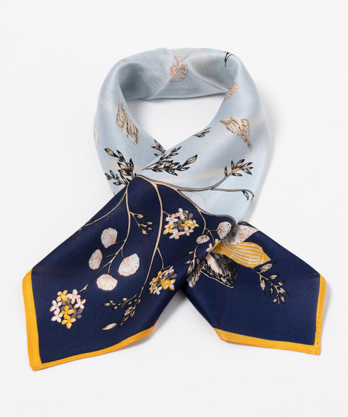 Katharine Ross シルク100 ボタニカルフラワーカラー花柄ミニスカーフ Web限定 バンダナ スカーフ Katharine Ross キャサリンロス のファッション通販 Zozotown