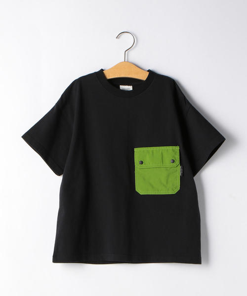 GROOVY COLORS（グルービーカラーズ）の「〔WEB限定〕GROOVY COLORS(グルービーカラーズ)  ポケットTシャツ（Tシャツ/カットソー・キッズ・ホワイト/ブラック・130cm/110cm/140cm/120cm）」の2枚目の写真