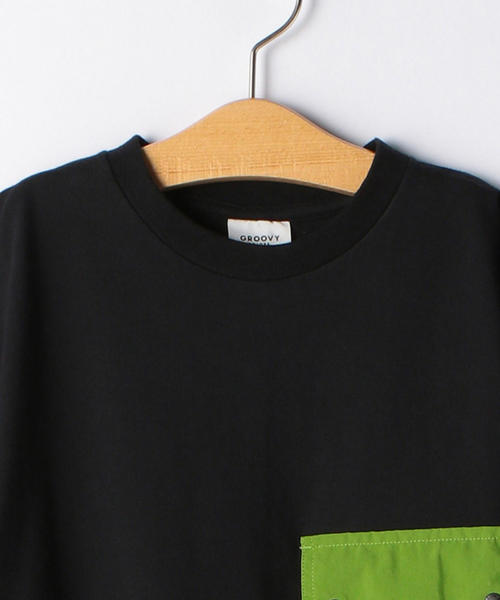 GROOVY COLORS（グルービーカラーズ）の「〔WEB限定〕GROOVY COLORS(グルービーカラーズ)  ポケットTシャツ（Tシャツ/カットソー・キッズ・ホワイト/ブラック・130cm/110cm/140cm/120cm）」の17枚目の写真