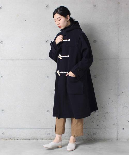 オーバーダッフルコート Tシャツ カットソー Silence ノートエシロンス のファッション Et Note Wooｌリバーモッサー Silence Note Silence 高い素材 の